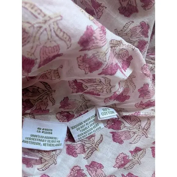 NWD Sue Sartor Long-Sleeve Flounce Mini Dress Size XL Pink Combo #MB438 - Picture 10 of 10